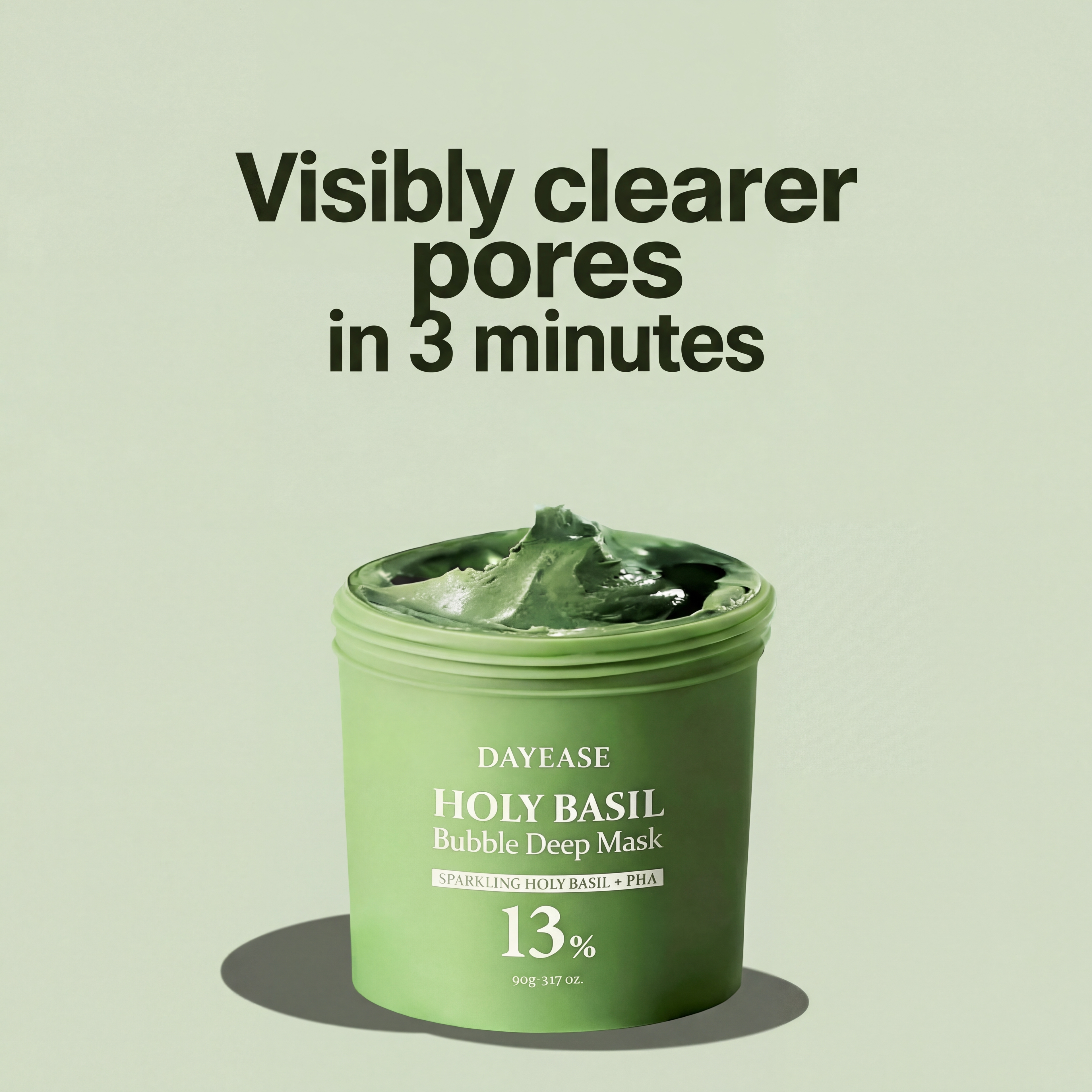 DAYEASE HOLY BASIL MASK - Visibly clearer pores in 3 minutes